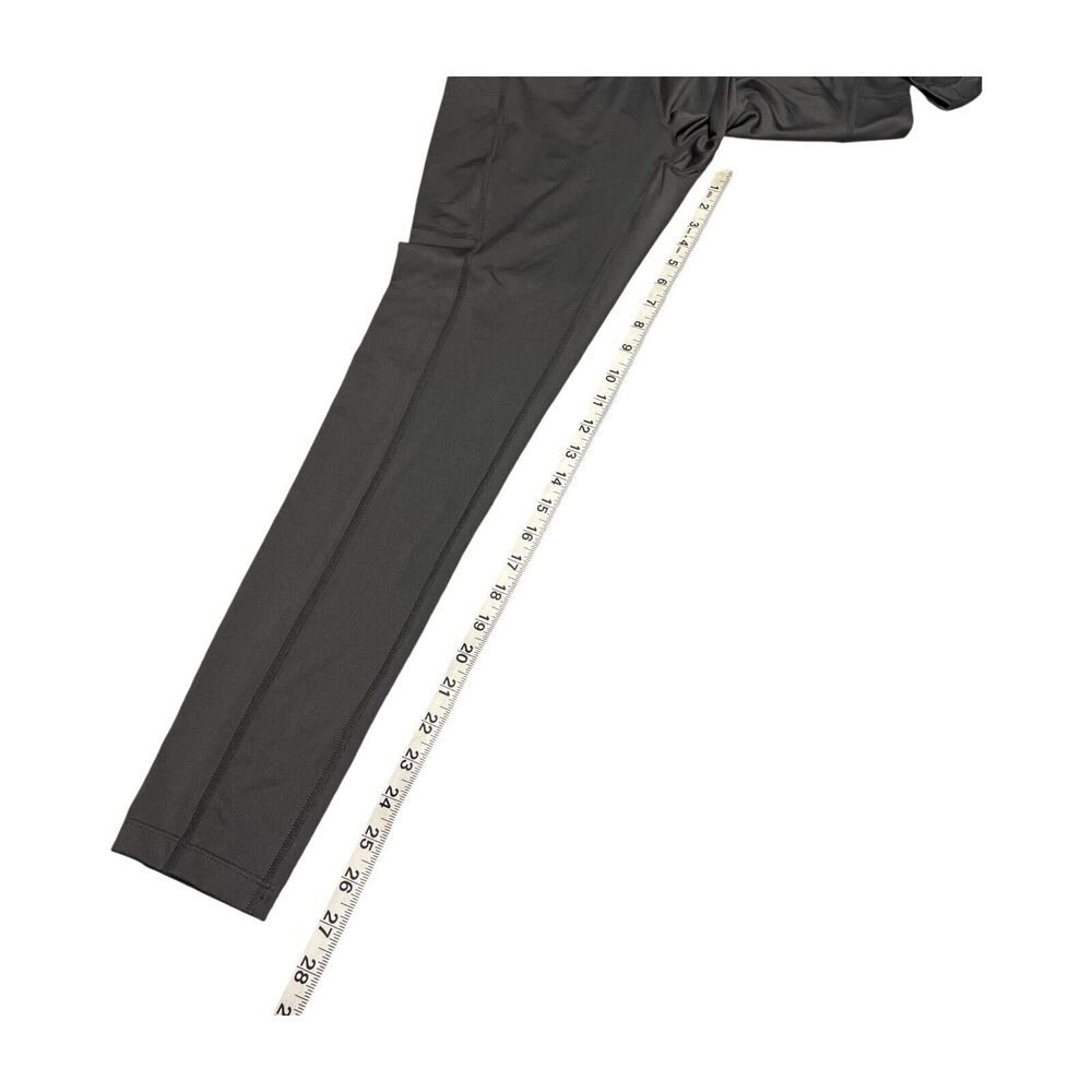 Reebok Leggings Women's Small Gray Stretch Logo Pockets Pull-On Elastic Waist - Picture 4 of 7